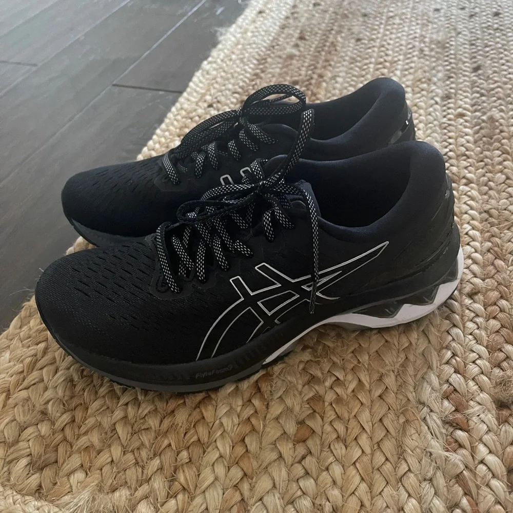 Asics Black and White Running Sneakers